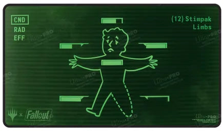 Fallout Inventory Management Black Stitched Standard Gaming Playmat for Magic: The Gathering - Ultra Pro Playmats
