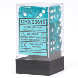 Translucent D6 Cube 16mm (12)