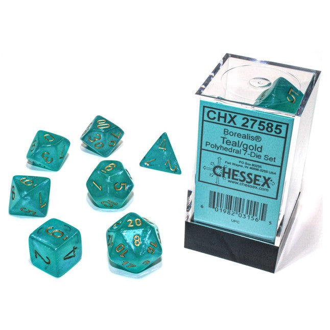 Borealis Luminary 7-Set Cube Teal Gold