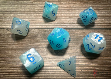 Poly Pearl Turquoise-White/blue Luminary 7-Die Set