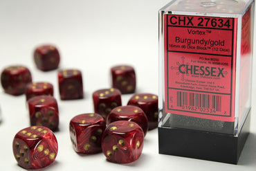 16mm D6 Burgundy/Gold/Black (12)