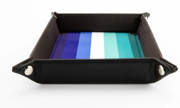 FanRoll Dice Tray Fold Up Velvet with Leather Backing - Pride Gay Man