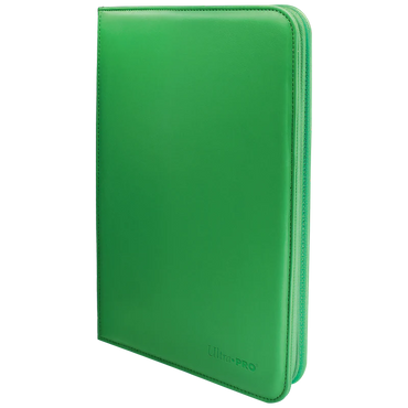 Vivid 9-Pocket Zippered PRO-Binder: Green