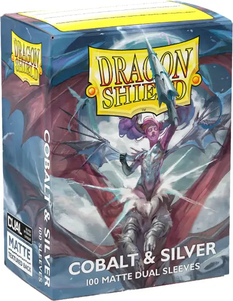 Dragon Shield Game Sleeves Matte Dual Cobalt & Silver