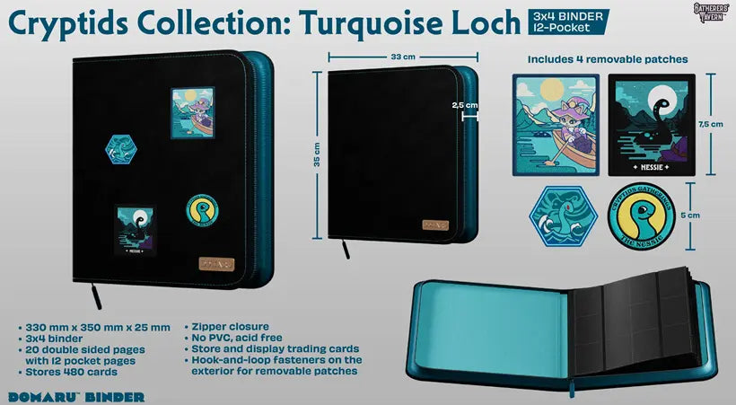 Gatherers' Tavern 12 PKT Domaru Binder Cryptide Collection - Turquoise Loch