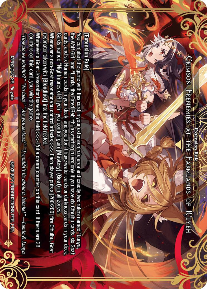 Crimson Frenemies at the Farmlands of R'lyeh (MP02-047 XR) [Masterpiece Collection 02 "Fates Reunited!"]
