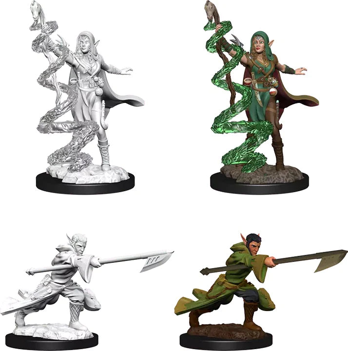 Magic The Gathering Unpainted Miniatures: Joraga Warcaller & Joraga Treespeaker