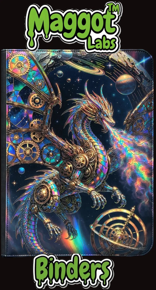 Aetherforge Dragon - Clockwork Sovereign Maggot Labs™ 9-Pocket Zippered Binder