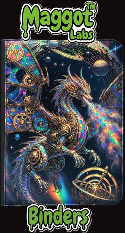Aetherforge Dragon - Clockwork Sovereign Maggot Labs™ 9-Pocket Zippered Binder