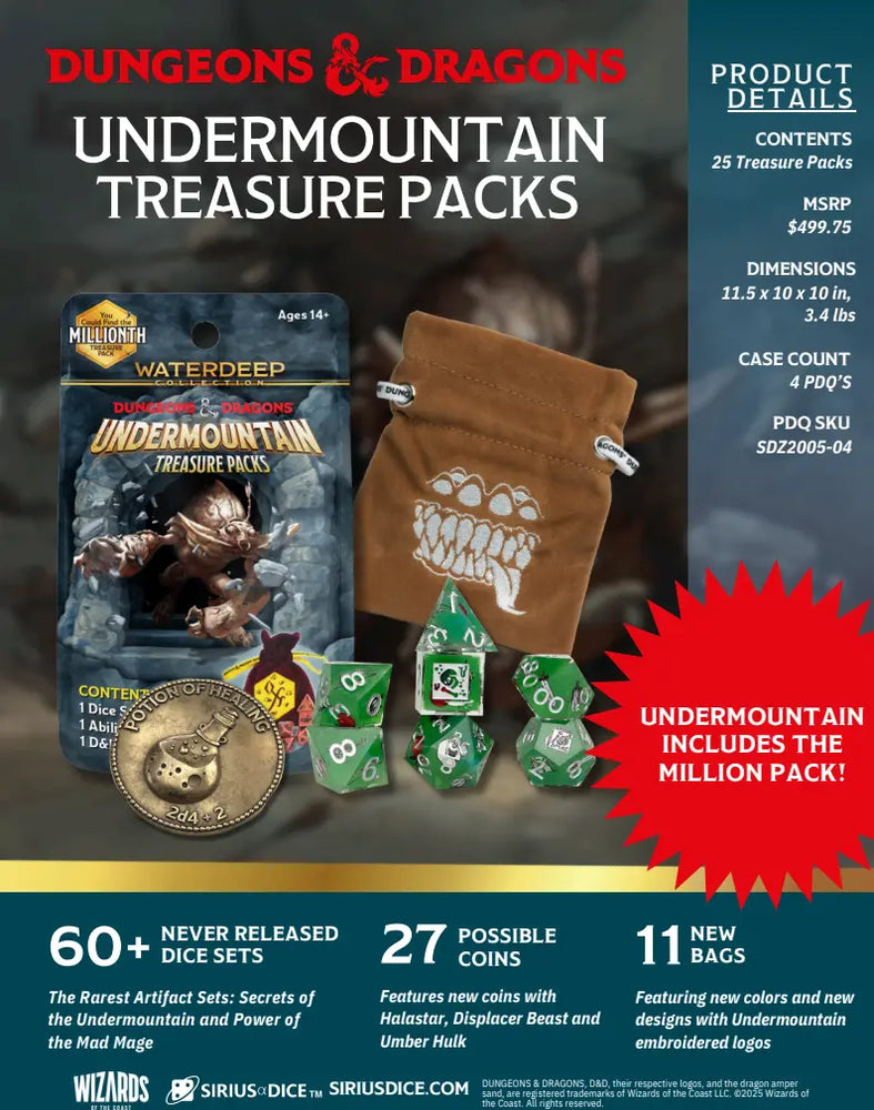 Sirius Dice D&D Undermountain Treasure Packs