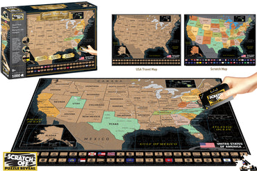 Scratch Off USA Map Puzzle (1000)