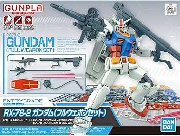 Gunpla: Entry Grade - Mobile Suit Gundam, RX-78-2 Gundam (Full Weapon Set)