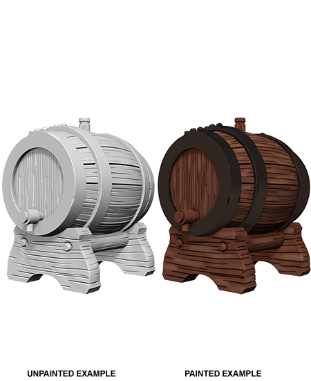 WizKids Deep Cuts Unpainted Miniatures: Keg Barrels