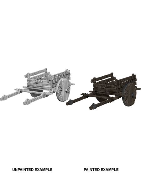 WizKids Deep Cuts Unpainted Miniatures: 2 Wheel Cart