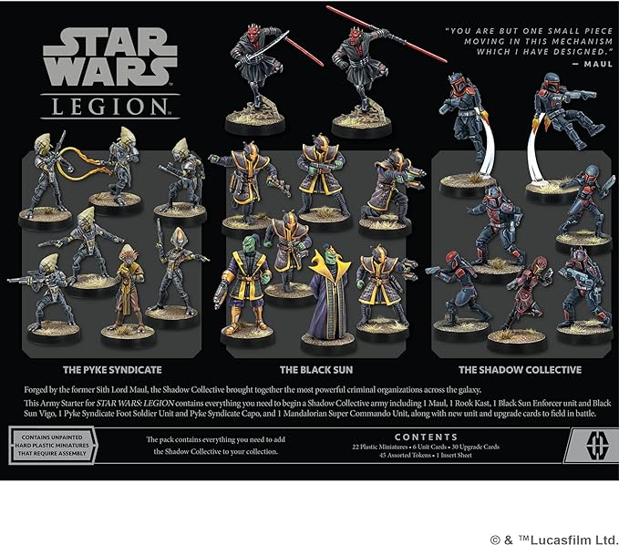 Star Wars Legion Shadow Collective Mercenary Starter Set