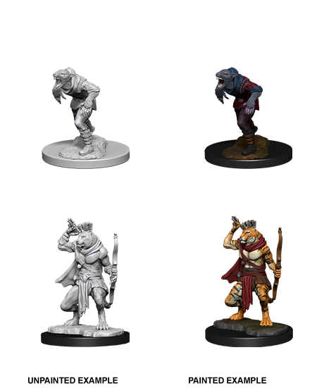 D&D Nolzur's Marvelous Miniatures: Wererat & Weretiger