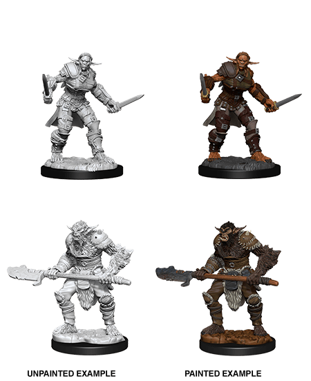 D&D Nolzur's Marvelous Miniatures: Bugbear Barbarian Male & Bugbear Rogue Female