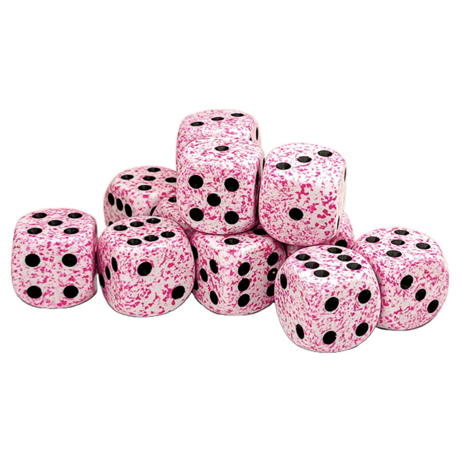 d6Cube 16mm Speckled: Pink (12)