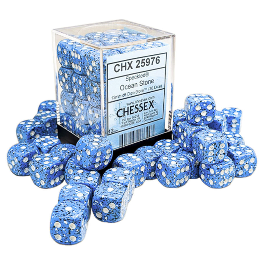 d6 Cube 12mm Speckled (36)