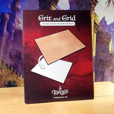 Grit and Grid--Basic Dirt and Plain White Double-Sided RPG Encounter Map