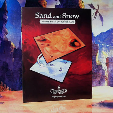 Sand and Snow--Desert Sands and Snowy Tundra Double-Sided RPG Encounter Map