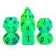 Glow in the Dark - Blue and Green RPG Dice Set