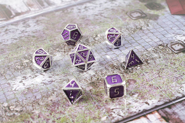Alpha Centaurian Metal RPG Dice Set