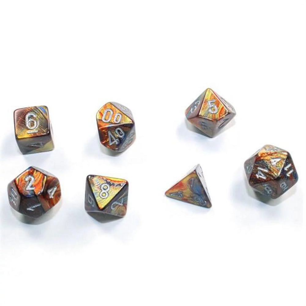 Mini-Polyhedral Gold/silver 7-Die set