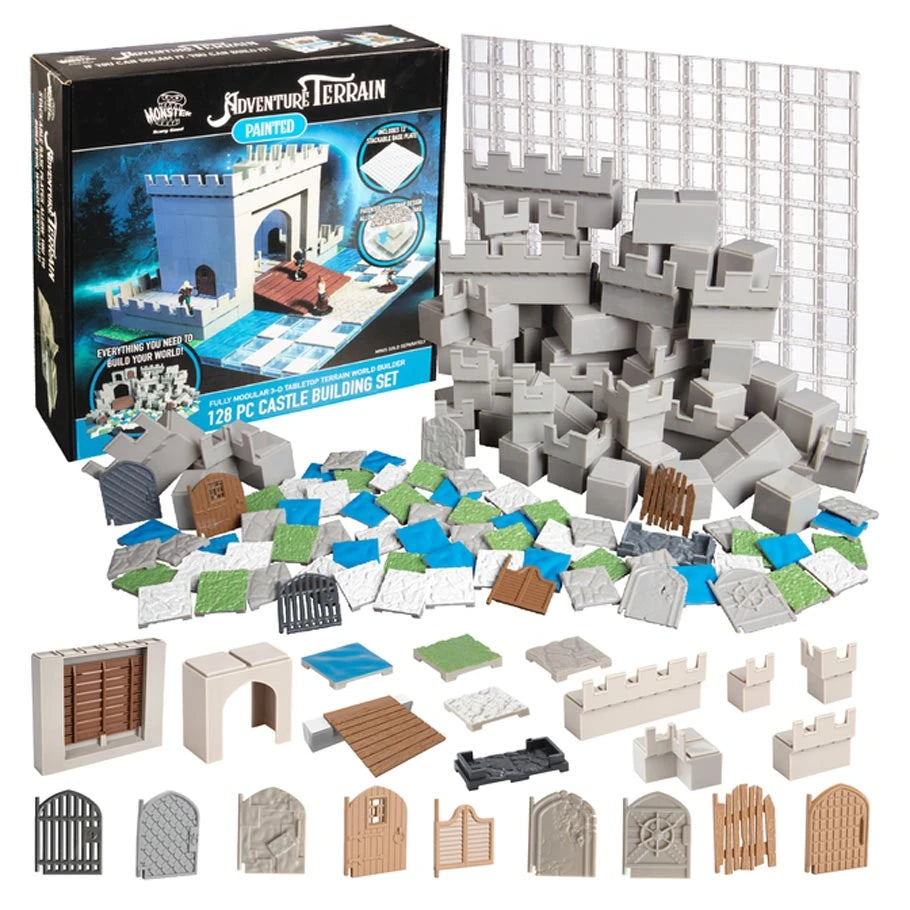 Monster Adventure Terrain: Painted: Castle Expansion & Baseplate (128pc)