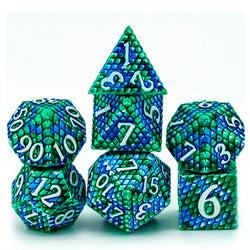 DRAGON SCALE: OCEAN - METAL RPG DICE SET