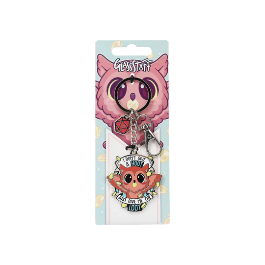 I Don't Give a Hoot Keychain