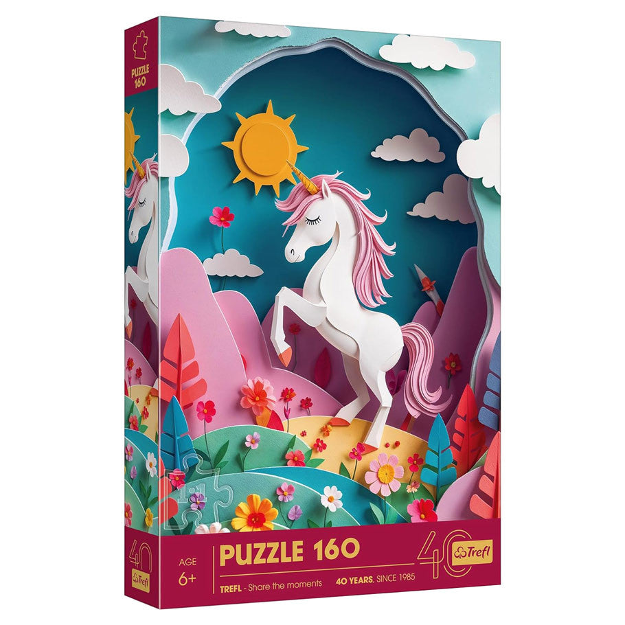 Puzzle: 40th Anniversary: Unicorn Paper Art 160 Piece