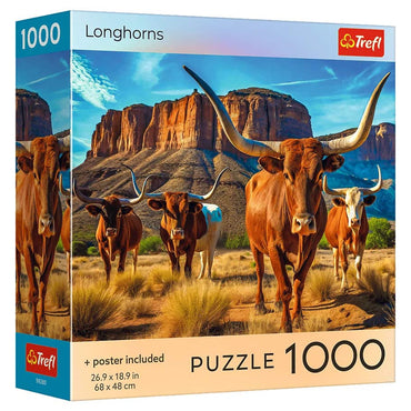 Puzzle: Longhorns 1000 Piece (Trefl Red)