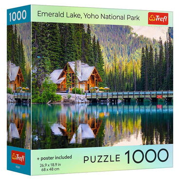 Puzzle: Emerald Lake Yoho National Park 1000 Piece (Trefl Red)