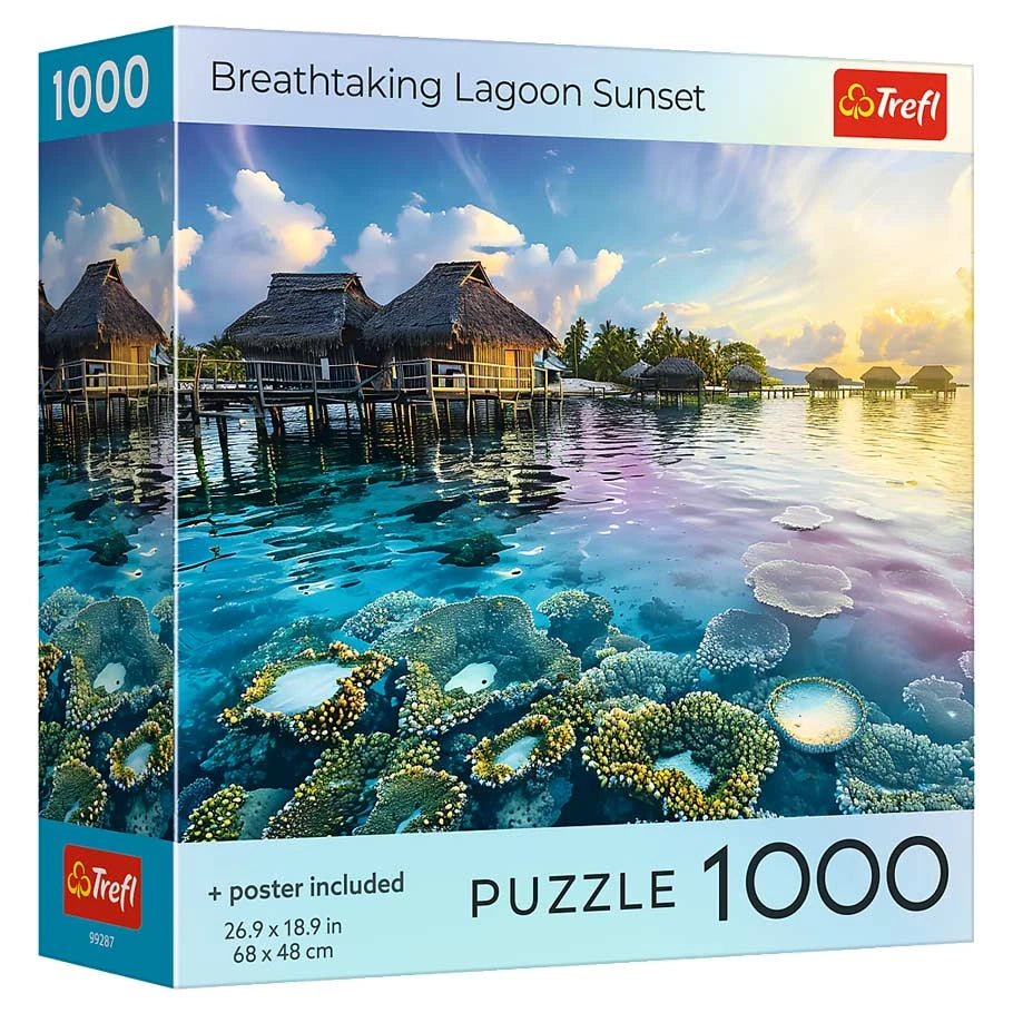 Puzzle: Tahiti Sunset 1000 Piece (Trefl Red)