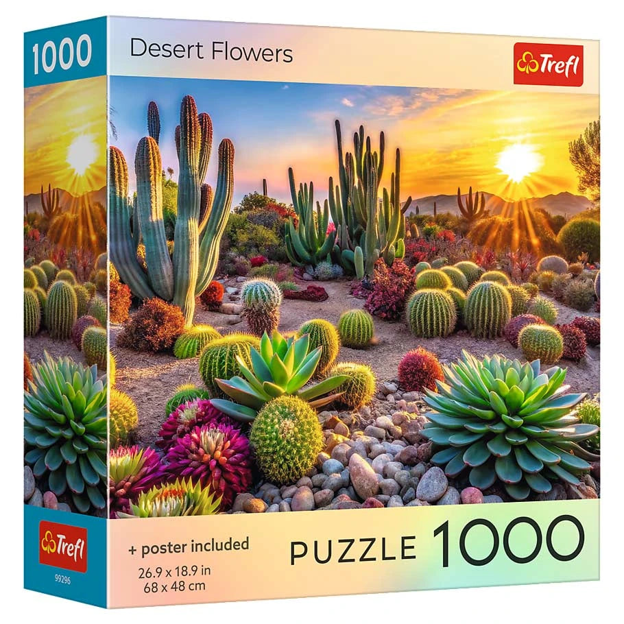 Puzzle: Desert Flowers 1000 Piece (Trefl Red)
