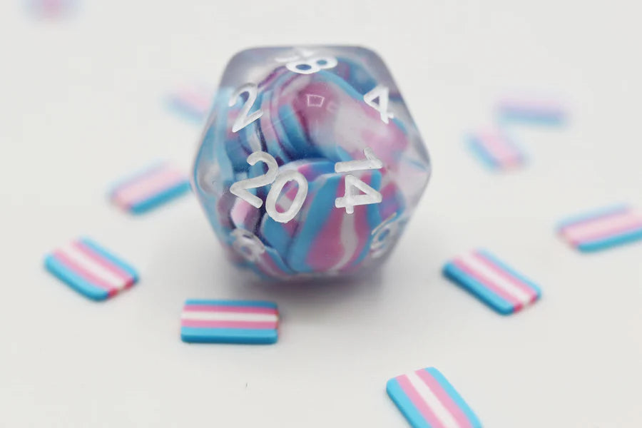 Transgender Flag RPG Dice Set