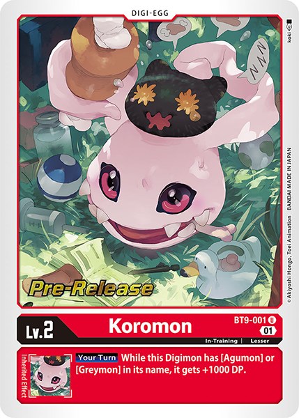 Koromon [BT9-001] [X Record Pre-Release Promos]