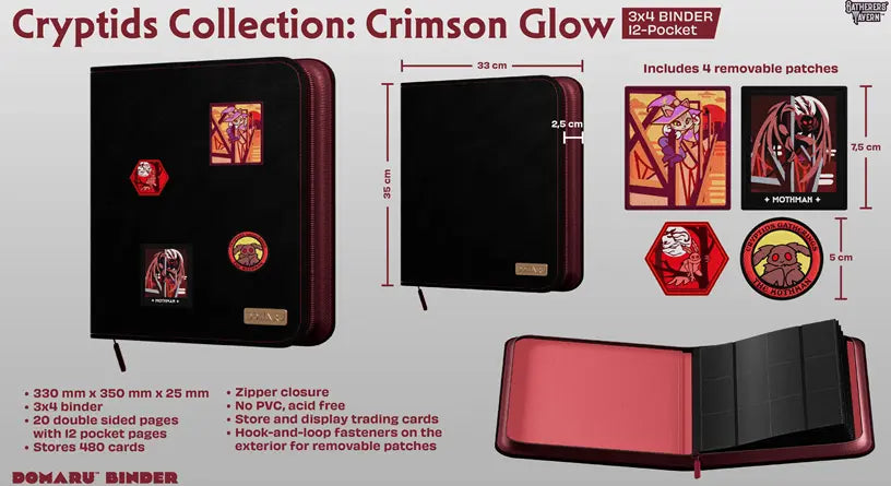 Gatherers' Tavern 12 PKT Domaru Binder Cryptide Collection - Crimson Glow