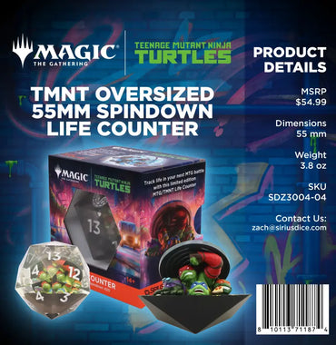 Sirius Dice MTG Teenage Mutant Ninja Turtles 55mm D20 Spindown