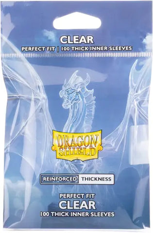 Dragon Shield Sleeves Perfect Fit THICK Clear 100ct Pack