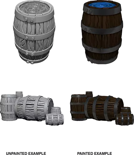 WizKids Deep Cuts Miniature Barrel & Pile of Barrels