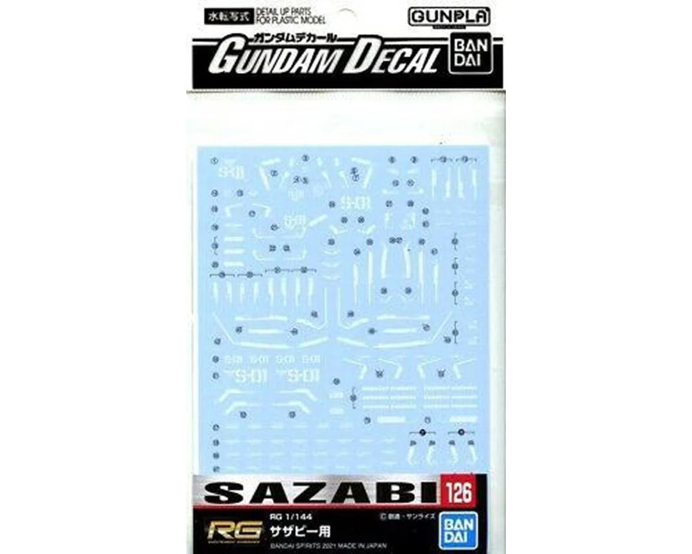 Gunpla: Decal - Char's Counterattack, GD-126 RG Sazabi Bag