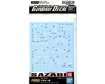 Gunpla: Decal - Char's Counterattack, GD-126 RG Sazabi Bag