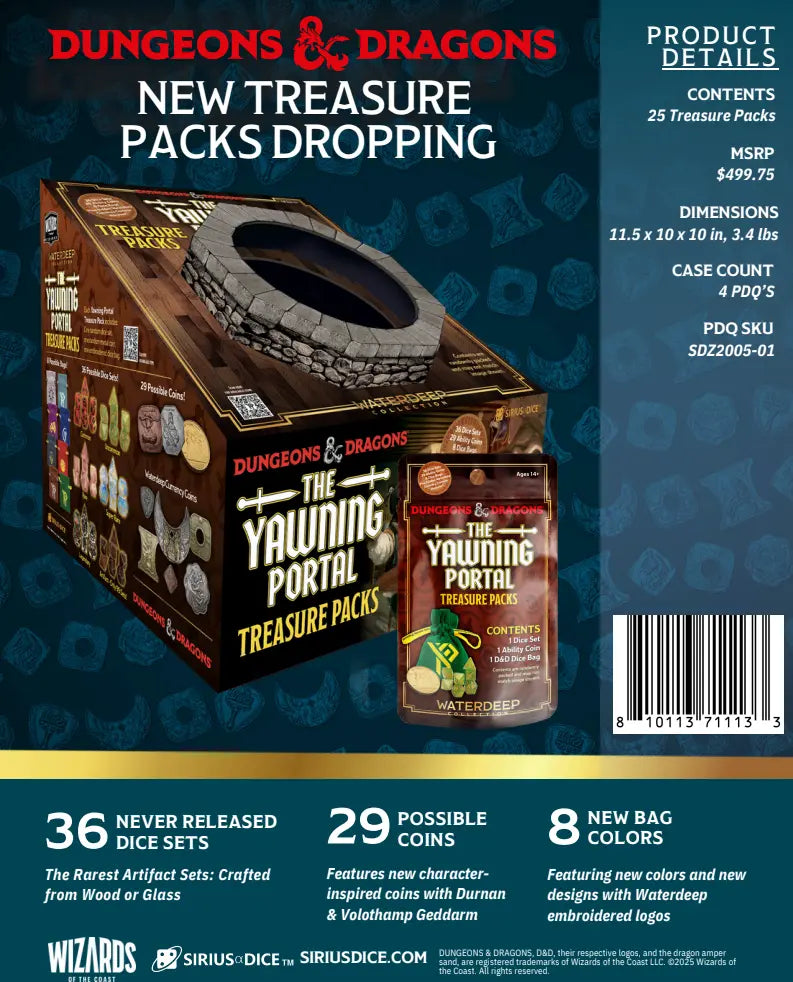 Sirius Dice D&D The Yawning Portal Treasure Packs