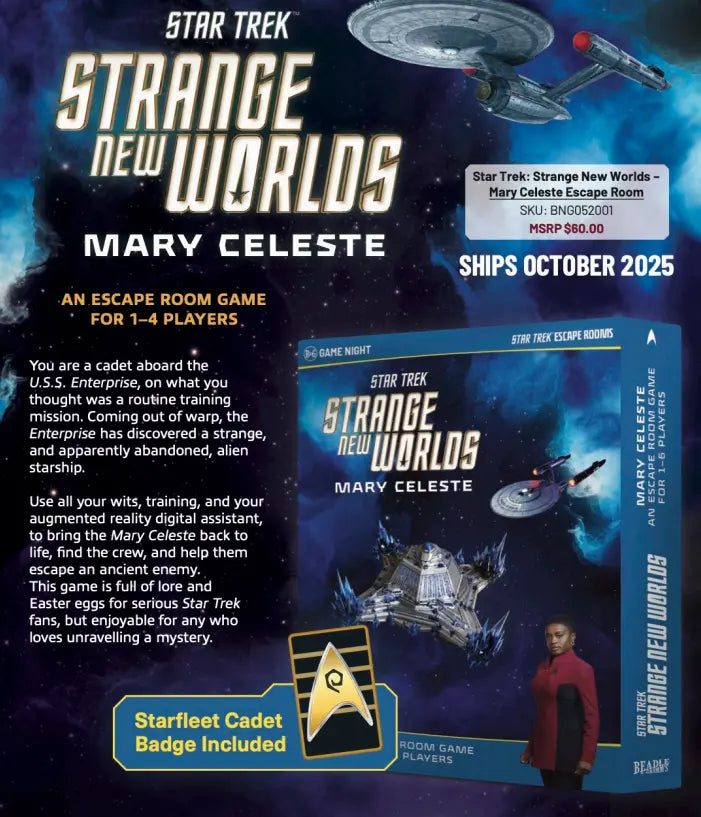 Beadle and Grimm's Star Trek Strange New Worlds Mary Celeste Escape Room Game