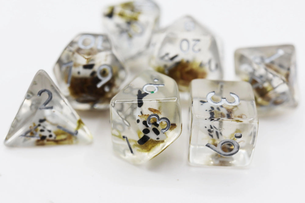 BLACK KOI FISH RPG DICE SET