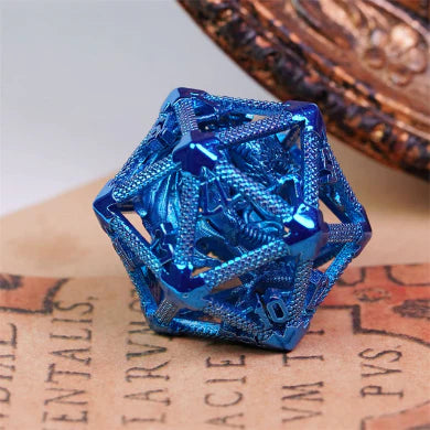 HOLLOW DRAGON KEEP D20 - BLUE