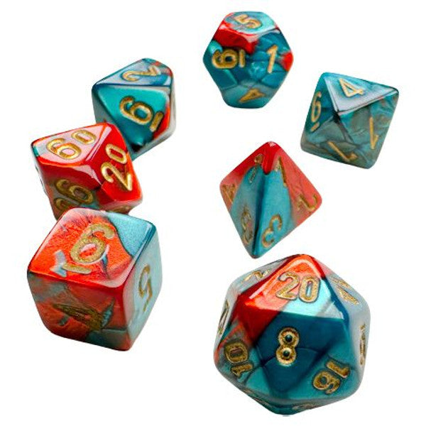 7-Set Mini Gemini Red Teal with Gold