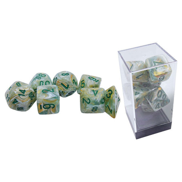 7-set Mega Hedrals: Marble Green/dark green